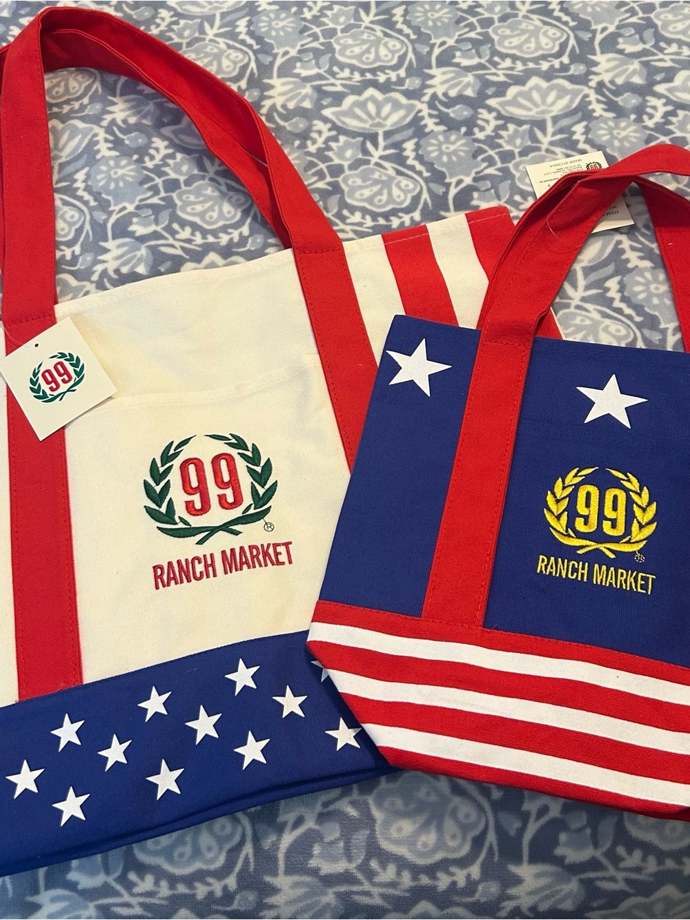 99 Ranch Market Patriotic Tote Bag - Red White Blue
